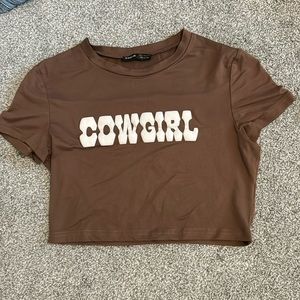 Shein cropped cowboy shirt, good condition, size S or US 4